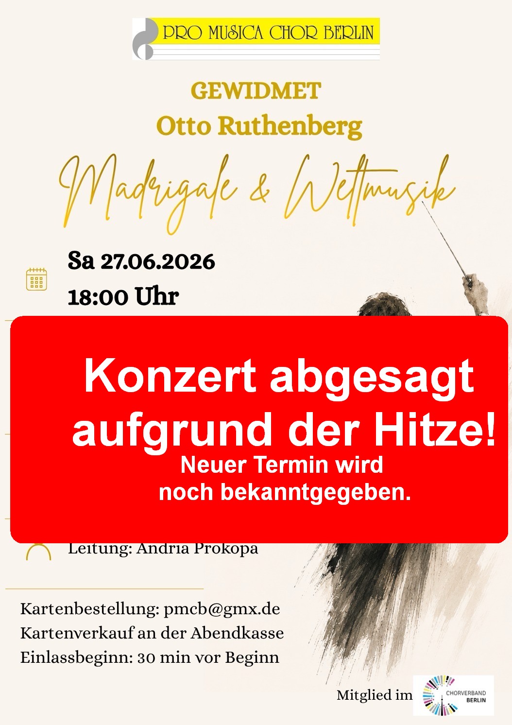 Konzert abgesagt
